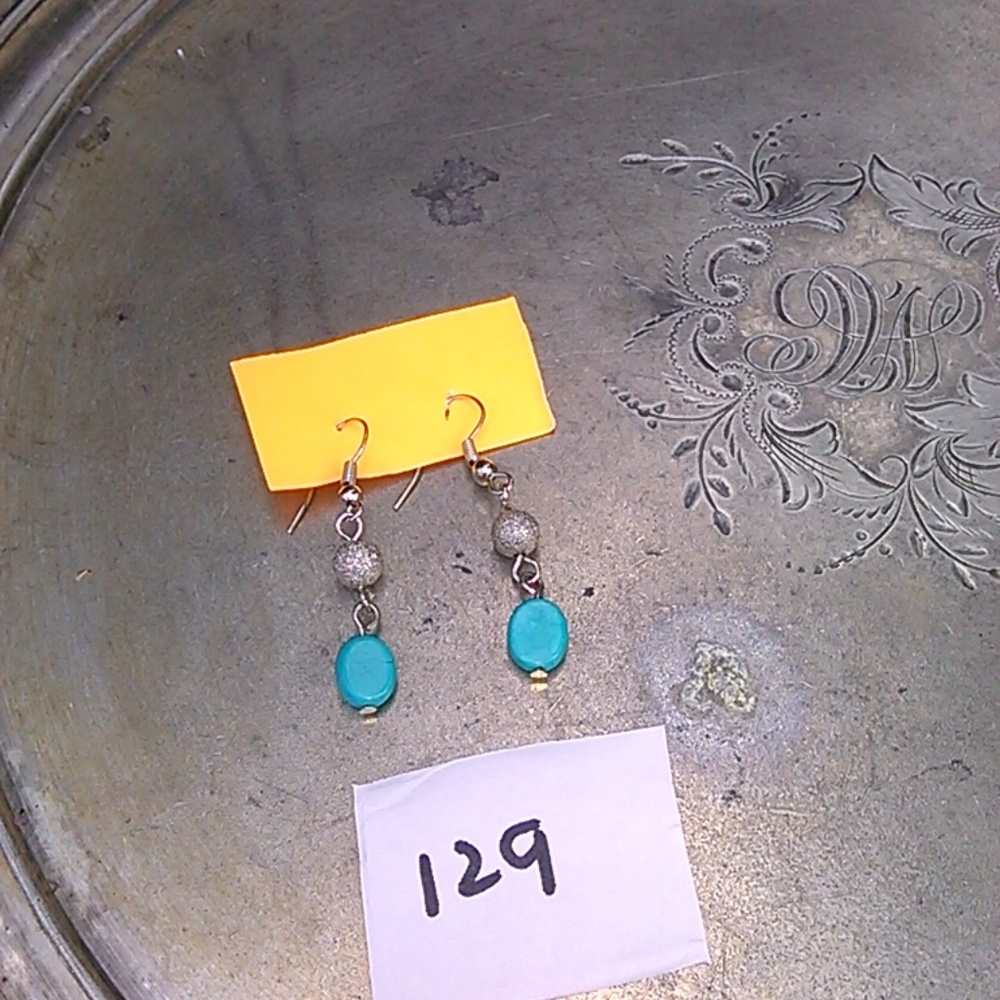 blue and silver earrings